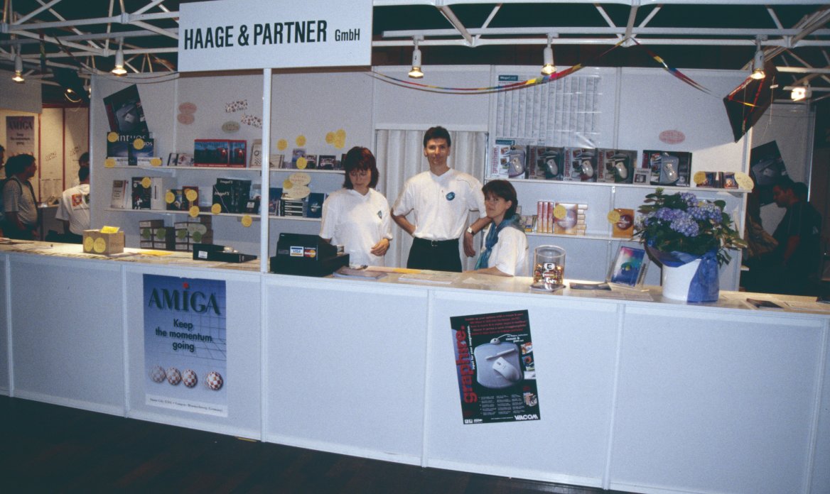 Jürgen Haage with family at H+P's stand.