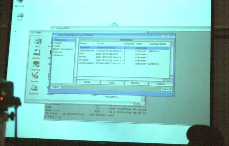 22: And here we have the Internet configuration window for RoadShow, the new TCP/IP stack. Here you can also enjoy the neat gradients in the window title bars and on the buttons etc. All available in the new standard GUI.