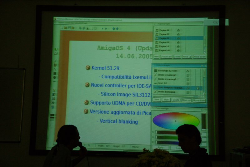 Here are the panels that define how the slides look, with one of them showing behind.