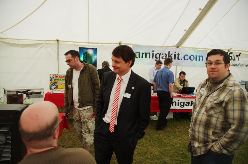 Trevor Dickinson, one of the partners of A-Eon, with his nice Boing tie.